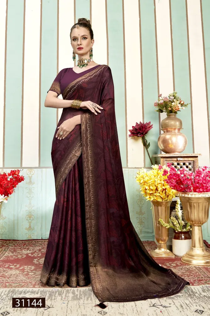 Chhaya By Vallabhi Moss Georgette Daily Wear Sarees Suppliers In Mumbai